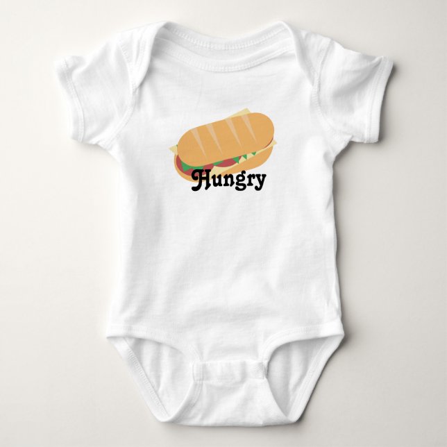 Body Para Bebê Subsanduíche Foodie Hungry Baby Bodcase (Frente)