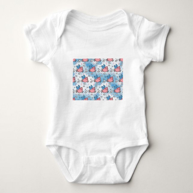 Body Para Bebê suínos voadores (Frente)
