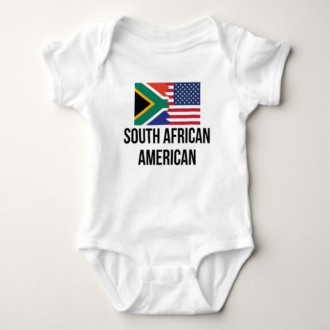 Body Para Bebê Sul - bandeira do afro-americano (Frente)