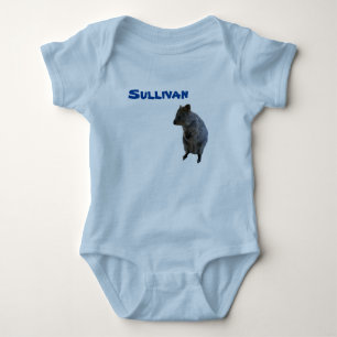 Body Para Bebê Sullivan Nome Com Quokka Australiano, Bodysuit de