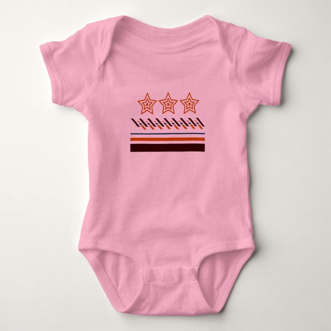 Body Para Bebê Summer Baby Three - Star Stripes (Frente)