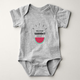Body Para Bebê Summer É Minha Época Melancia T-Shirt