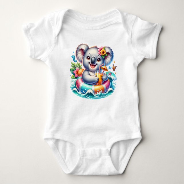 Body Para Bebê Summer Koala Sublimation Clipart-97702 (Frente)