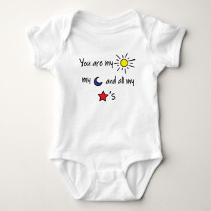 Body Para Bebê Sun-Moon-and-Stars-