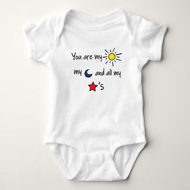 Body Para Bebê Sun-Moon-and-Stars- (Frente)