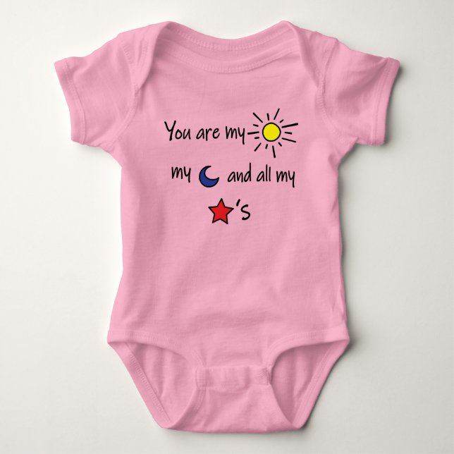 Body Para Bebê Sun-Moon-and-Stars- (Frente)