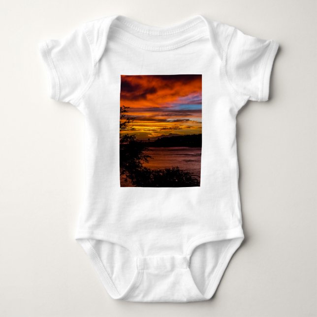 Body Para Bebê Sunset na Praia, Cabo Verde (Frente)