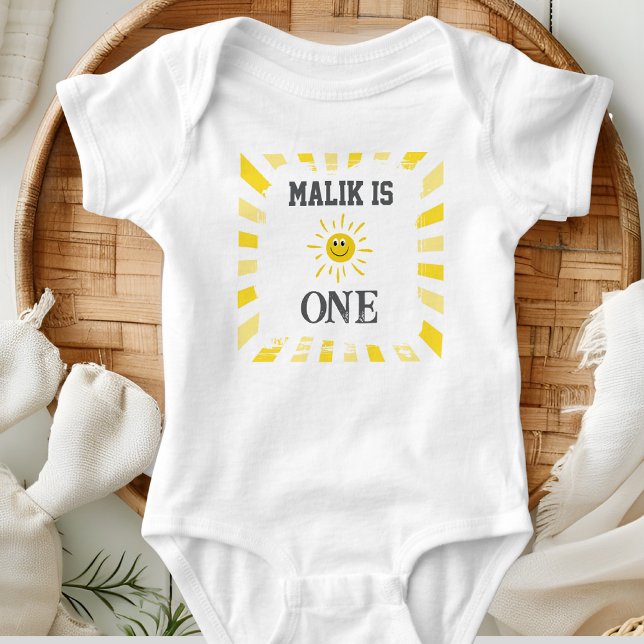 Body Para Bebê Sunshine Bodysuit Kids 1st Birthday Party (Sunshine Collection)
