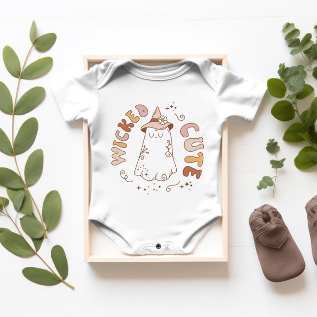 Body Para Bebê Super Bonito bebê Halloween "Wicked Cute" (Criador carregado)
