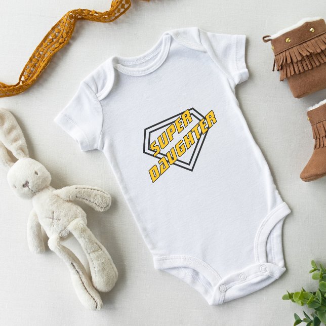 Body Para Bebê Super Daughter Emblem (Criador carregado)