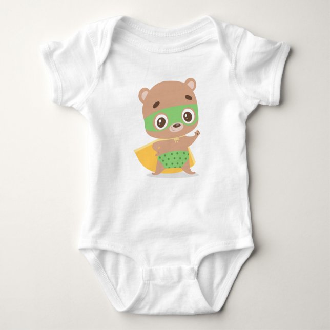 Body Para Bebê Super-herói Bear Baby Sleeper BodPROCESSO (Frente)