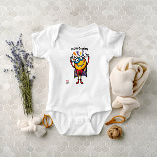 Body Para Bebê Super-herói Emoji Divertido e Colorido para Crianç