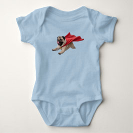 Body Para Bebê Super-herói Pug Fofo