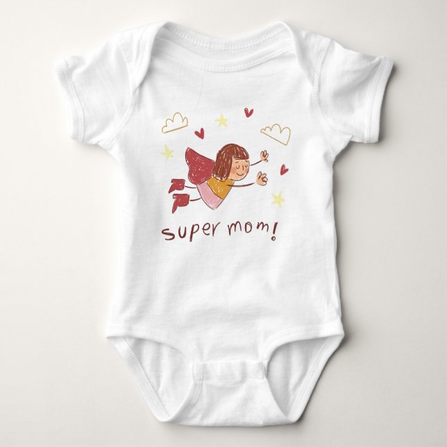 Body Para Bebê super mãe (Frente)