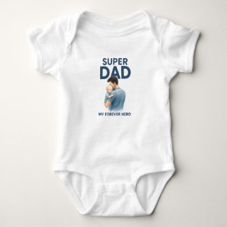 Body Para Bebê Super Pai Baby Bodyfato - Meu Forever Hero Present