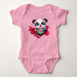 Body Para Bebê Super Panda Hero — Panda Voador Kawaii Fofo