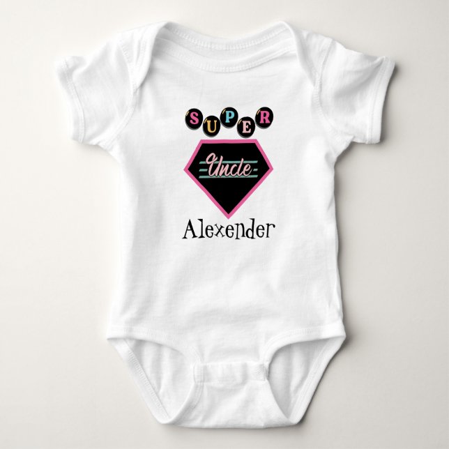 Body Para Bebê Super tio personalizado (Frente)