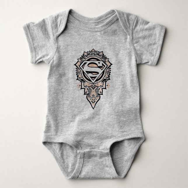 Body Para Bebê Supergirl Mandala Graphic (Frente)