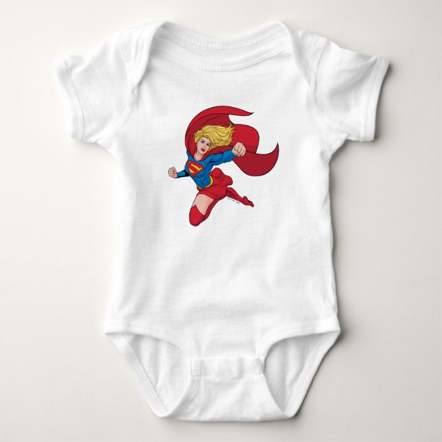 Body Para Bebê Supergirl Stance Adorável (Frente)