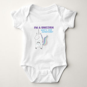 Body Para Bebê Superpotência Unicorn