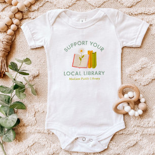 Body Para Bebê Suportar a Biblioteca Local Personalizada