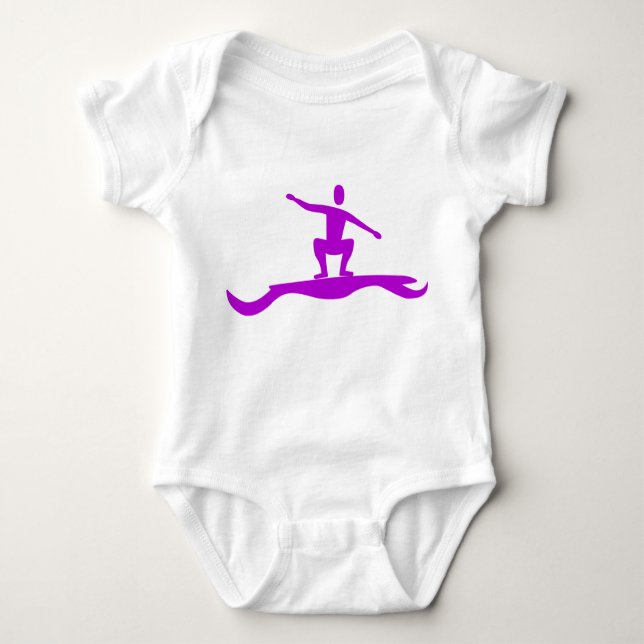 Body Para Bebê Surfar - Roxo (Frente)
