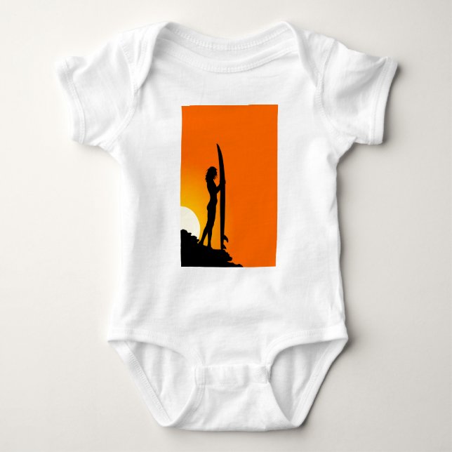 Body Para Bebê Surfer Girl (Frente)