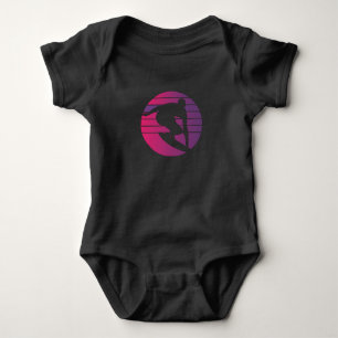 Body Para Bebê Surfer Retro Surfing Sunset