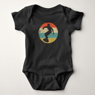 Body Para Bebê Surfer Silhout Retro Surfing