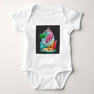 Body Para Bebê Surfin Flamingo! Bebê Body