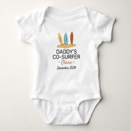 Body Para Bebê Surfing Baby Shower Daddy’s Co-Surfer - Surf