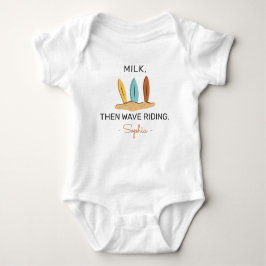 Body Para Bebê Surfing Baby Shower Milk Then Wave Riding - Surfer
