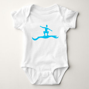 Body Para Bebê Surfing Figure - Sky Blue