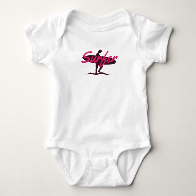 Body Para Bebê Surfista (Frente)
