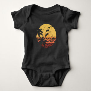Body Para Bebê Surfista De Onda De Kitesurfing Retro Kitesurfing