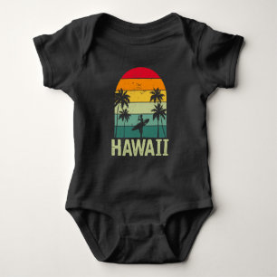 Body Para Bebê Surfista de Ondas Retrospectivas no Havaí surfand
