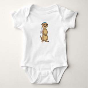Body Para Bebê Suricata como Noiva com Véu