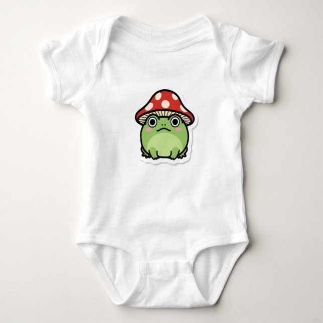 Body Para Bebê Surprised Mushroom Frog (Frente)
