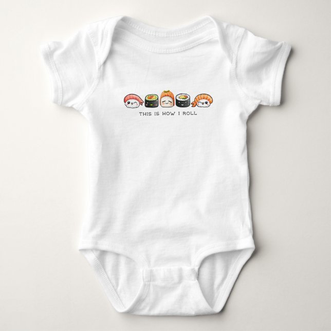 Body Para Bebê Sushi Baby T-Shirt (Frente)