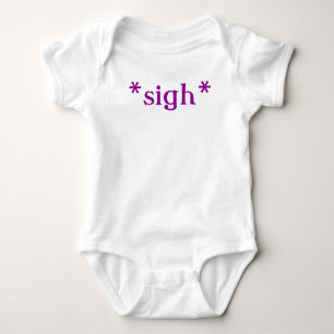 Body Para Bebê Suspiro: bodysuit do bebê (texto roxo)