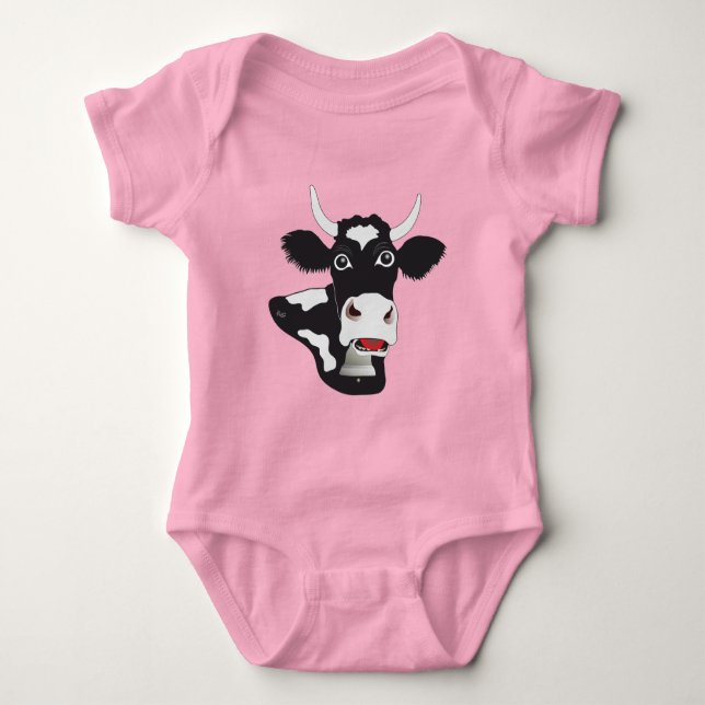 Body Para Bebê süsse freiburger Kuh Baby Body Baby Strampler (Frente)