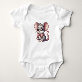 Body Para Bebê Süßes Babyshirt mit bunten Tieren