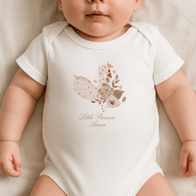 Body Para Bebê Swan de Aquarela (Criador carregado)