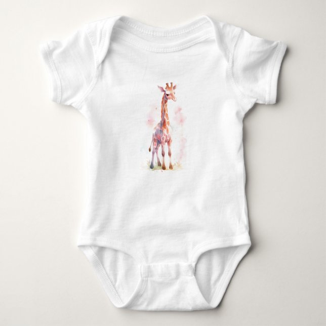 Body Para Bebê Sweet Baby Giraffe, Zoo Animal (Frente)