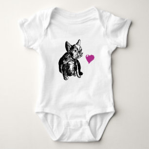 Body Para Bebê Sweet Bulldog Dog Heart Baby Jersey