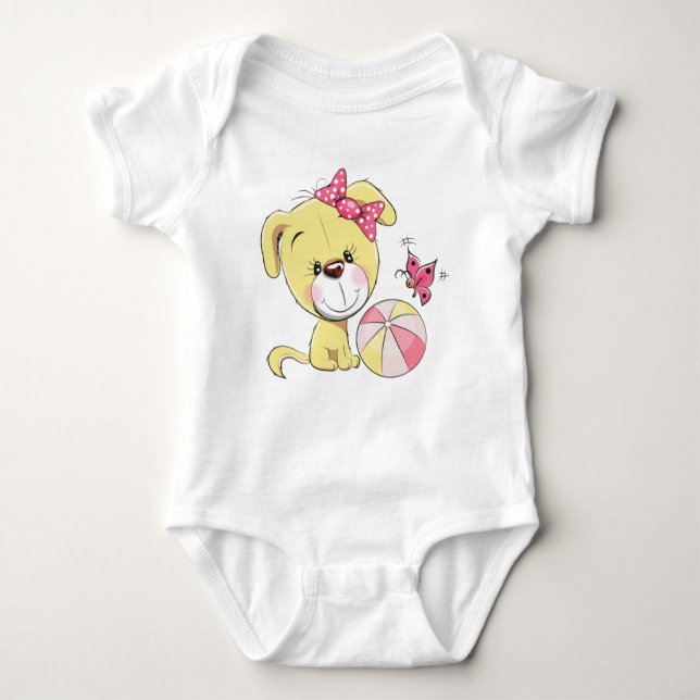 Body Para Bebê Sweet Puppy Baby Jersey (Frente)
