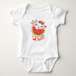 Body Para Bebê Sweetest Summer Fruit Cartoon Baby T-Shirt