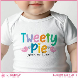 Body Para Bebê Sweetie Pie Custom Name