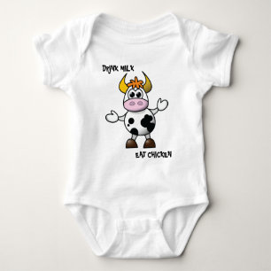 Body Para Bebê T engraçado do bebê da vaca