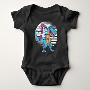 Body Para Bebê T-Rex Andando Unicórn